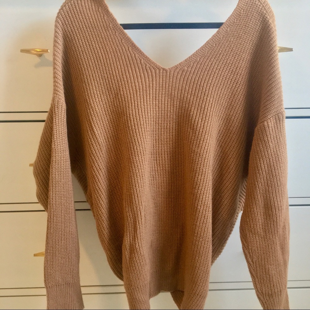 Vici Don’t Get It Twisted Toffee Twist Sweater - image 3